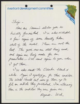 Letter to Shoji Sadao from Richard Martin