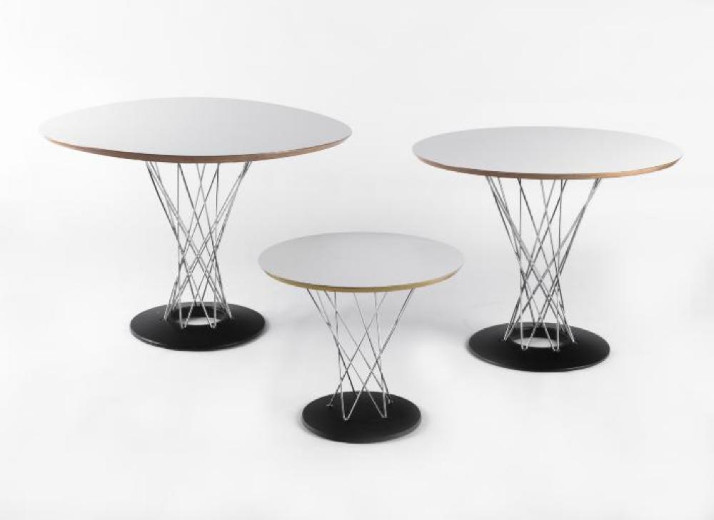 Knoll Wire Form Tables, Cyclone Tables (24" 36" 42", white)
