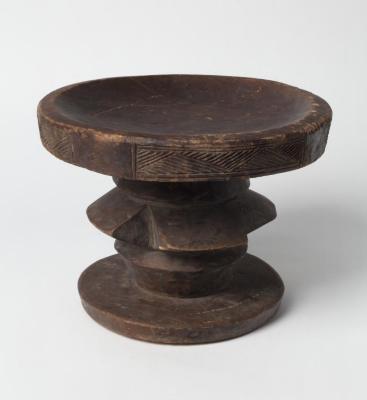 Lega (Democratic Republic of the Congo); Stool; Wood; 7 3/8 x 9 5/8 in. diameter; Collection of Isamu Noguchi. (Study Collection; Collectibles, C-Apt-37)