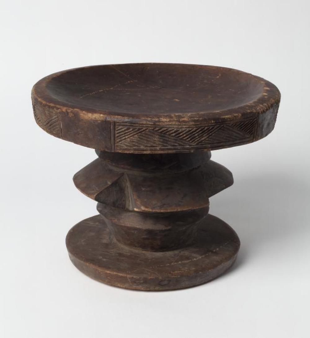 Lega (Democratic Republic of the Congo); Stool; Wood; 7 3/8 x 9 5/8 in. diameter; Collection of Isamu Noguchi. (Study Collection; Collectibles, C-Apt-37)