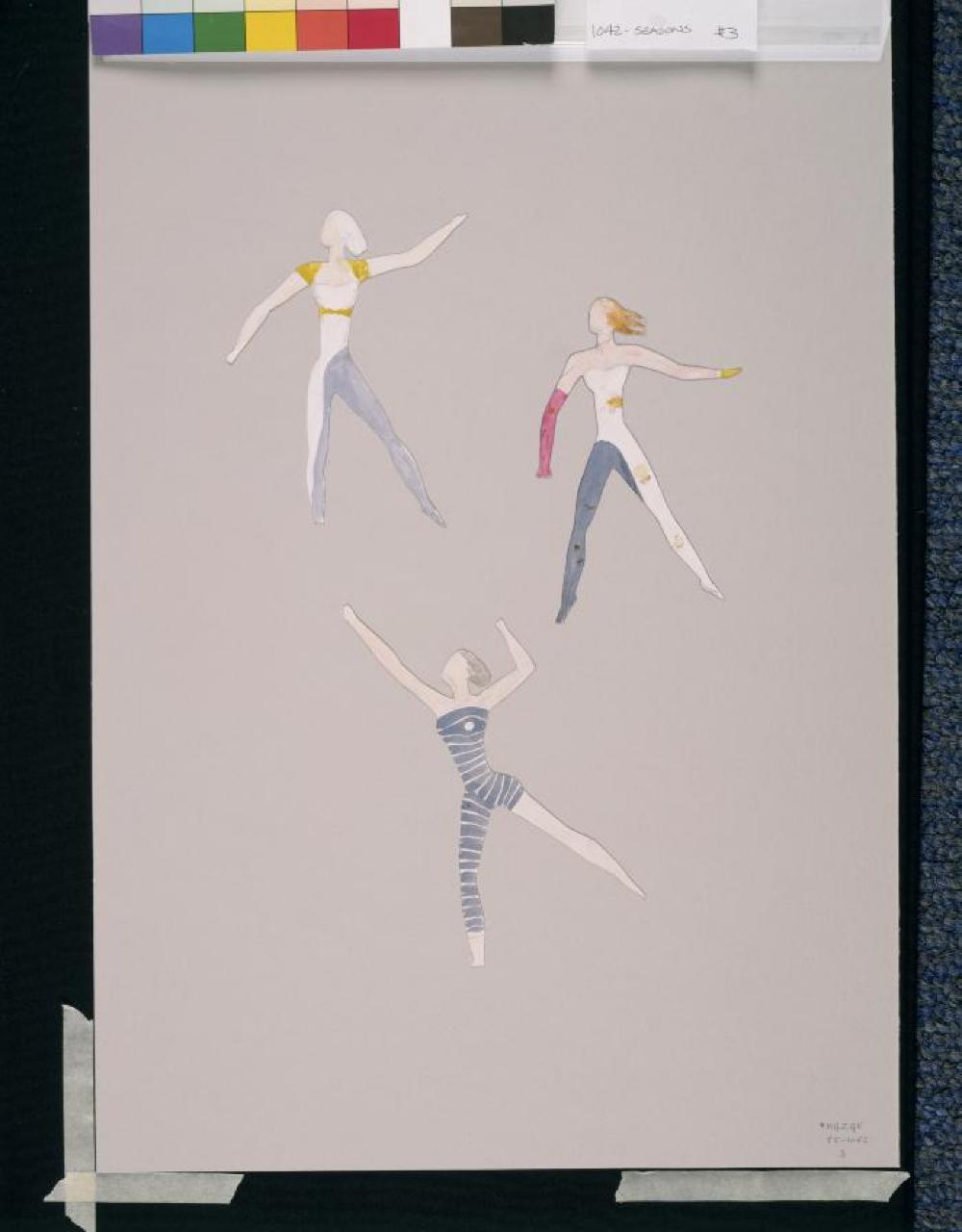 The Seasons: Costume study (3 female figures)