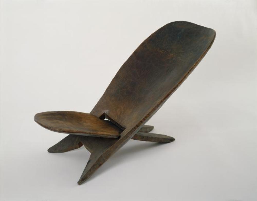 Senufo (Côte d'Ivoire); "Prestige" chair; Wood; 24-1/2 x 17-3/4 x 41 in.; Collection of Isamu Noguchi. (Study Collection; Collectibles, C-V-5)