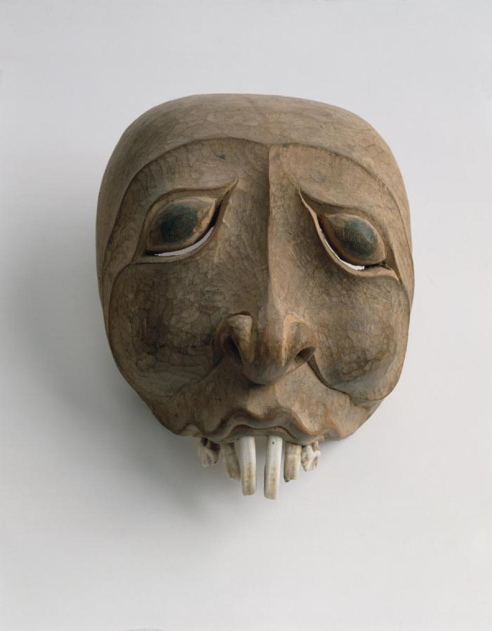 I Dewa Made Rai (Balinese); Topeng Bondres Mask; 20th century; Wood, teeth; 6 1/2 x 5 3/8 x 3 1/8 in.; Collection of Isamu Noguchi. (Study Collection; Collectibles, C-V-12)