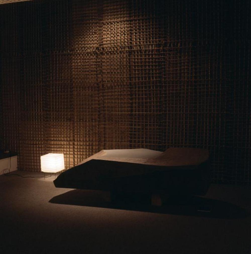 Installation view of "Space of Akari & Stone," Yurakucho Art Forum (Seibu Museum of Art), February 9, 1985 – February 20, 1985.