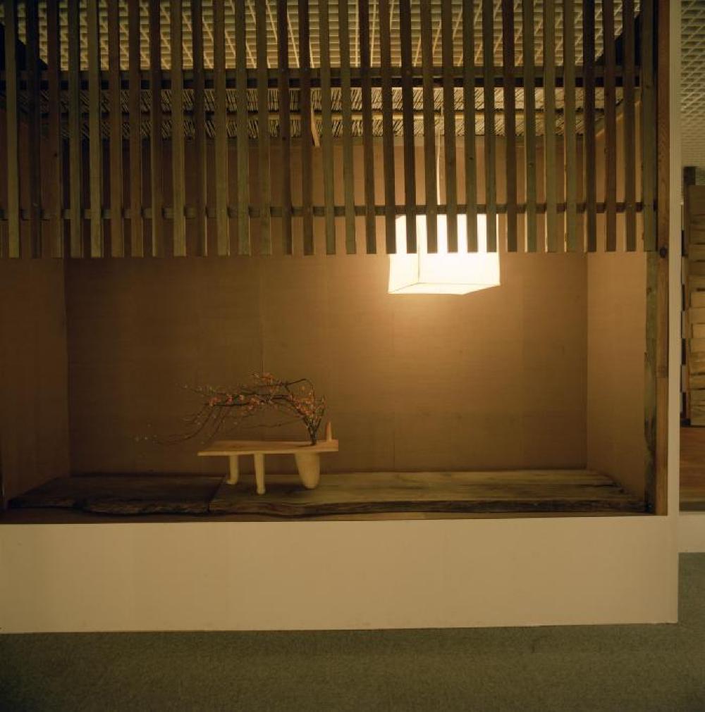 Installation view of "Space of Akari & Stone," Yurakucho Art Forum (Seibu Museum of Art), February 9, 1985 – February 20, 1985.