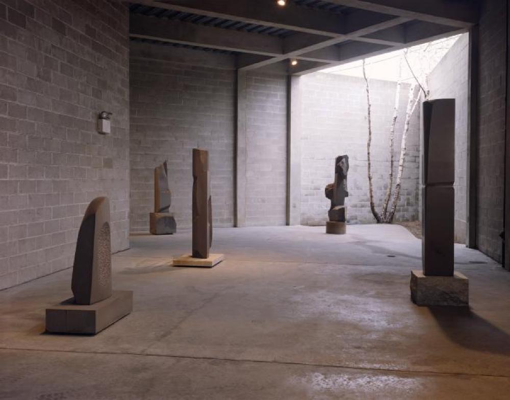 Installation view of "Relocated," The Noguchi Museum, April 10 - October 31, 2001.