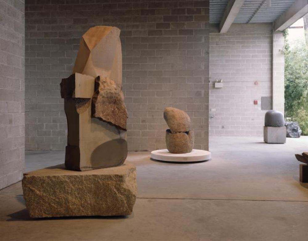 Installation view of "Relocated," The Noguchi Museum, April 10 - October 31, 2001.