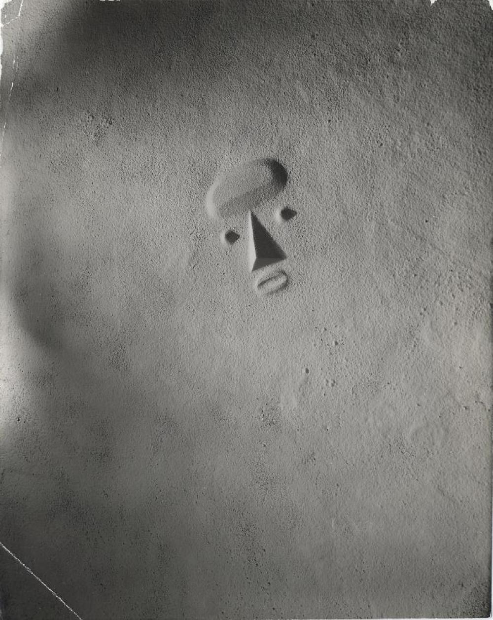 Model in sand for "Sculpture to Be Seen from Mars"