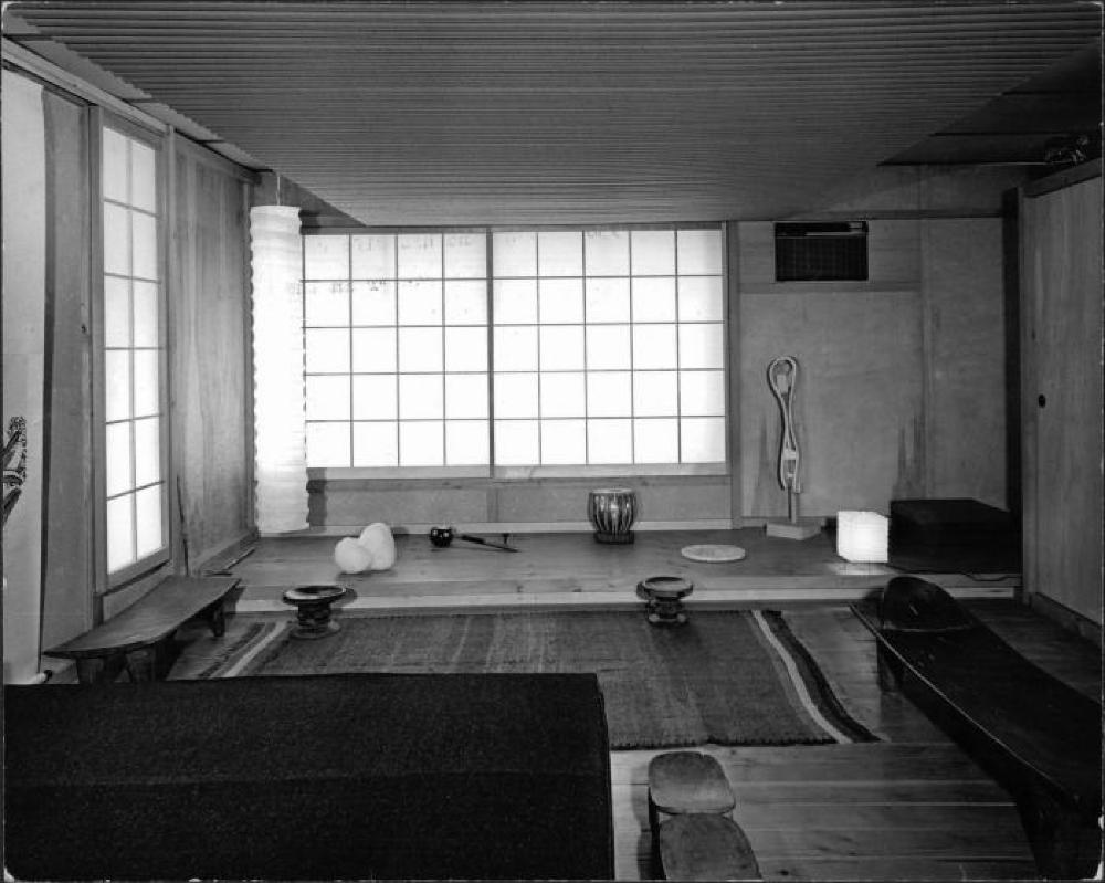 Upper floor living area of Isamu Noguchi's 10th Street Studio