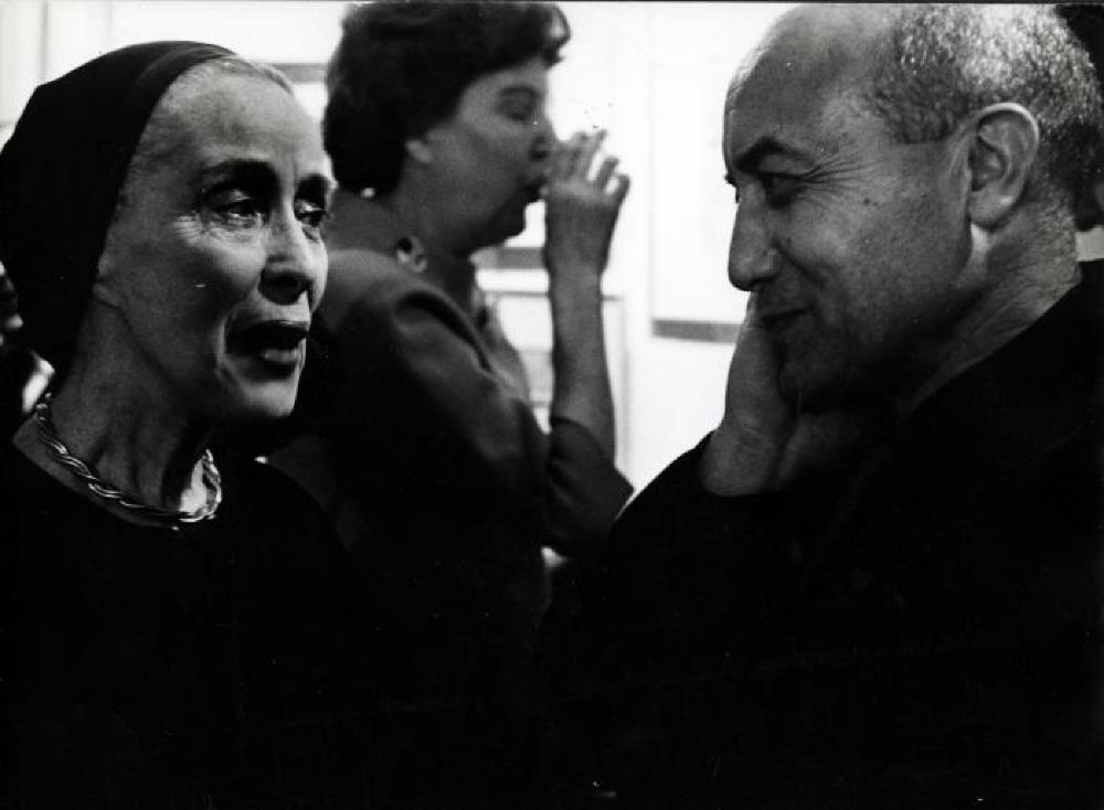 Isamu Noguchi at Sculptor's World Book Signing with Martha Graham