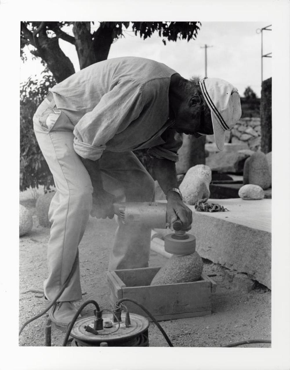 Isamu Noguchi working on Small Practices