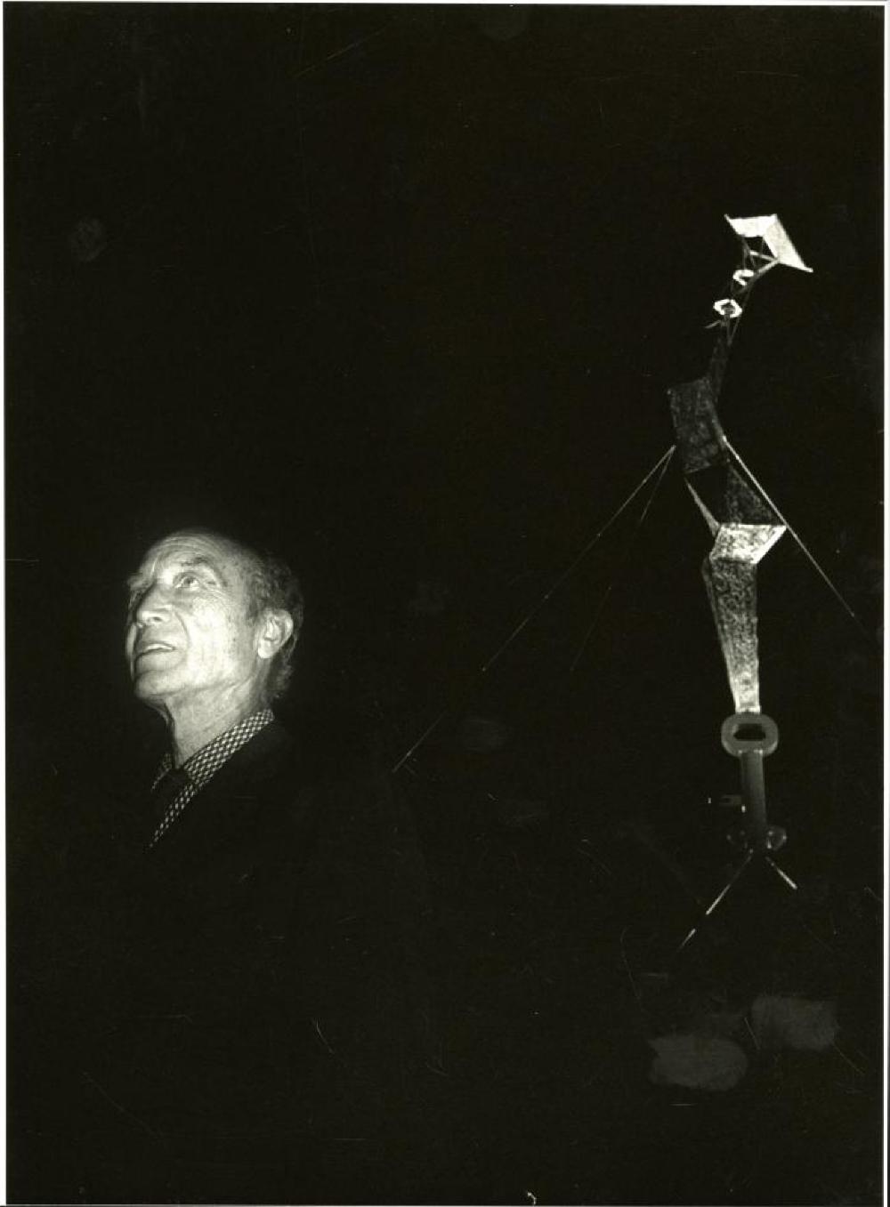 Isamu Noguchi with Bolt of Lightening/Memorial to Ben Franklin