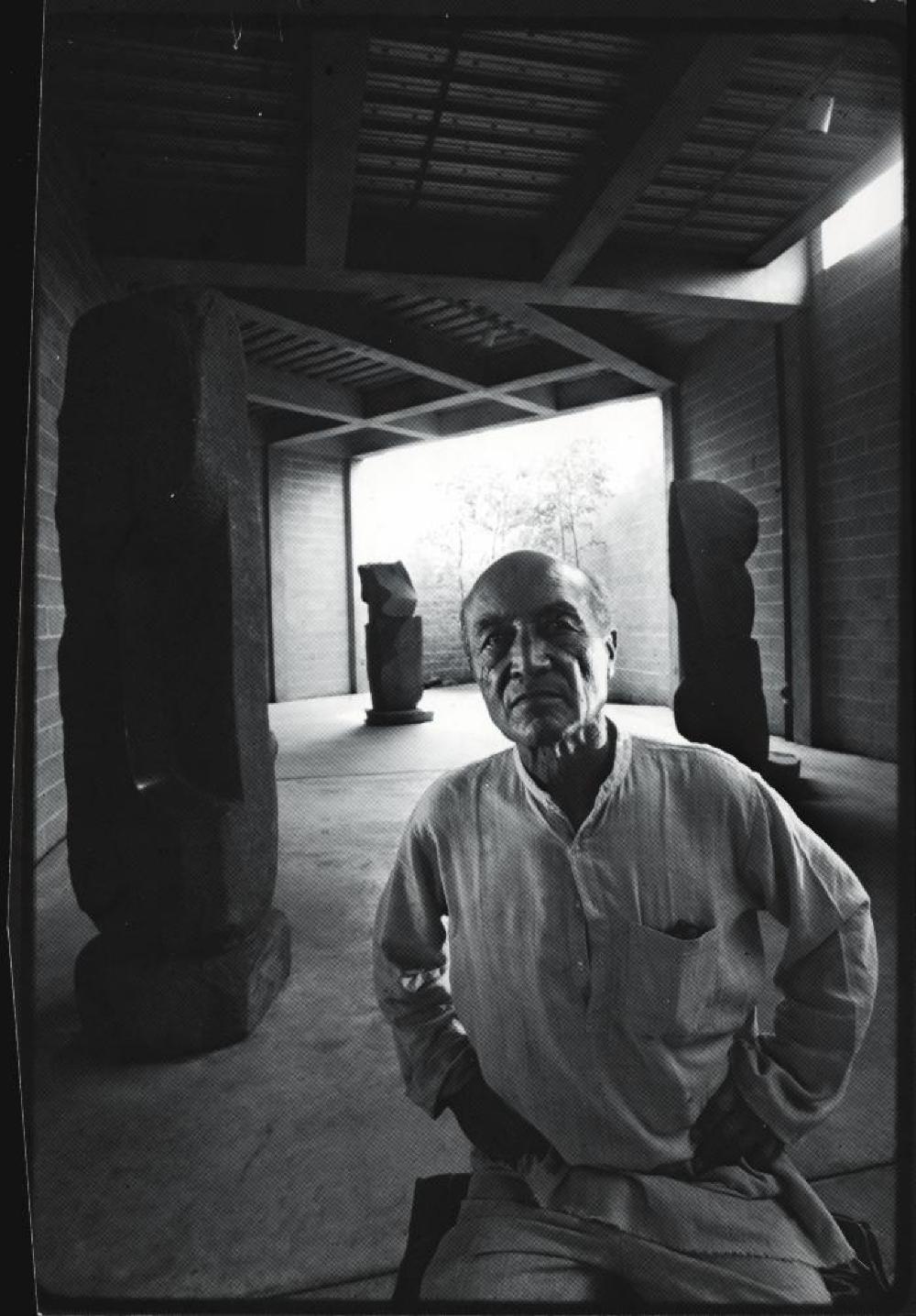 Portrait of Isamu Noguchi in the Isamu Noguchi Garden Museum