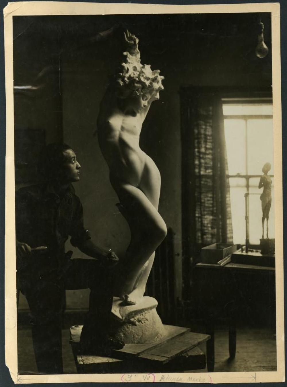 Isamu Noguchi with Undine (Nadja)