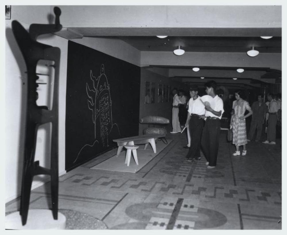 Installation view of "Isamu Noguchi," Mitsukoshi Department Store (Nihombashi Head Store), August 18, 1950—August 27, 1950.