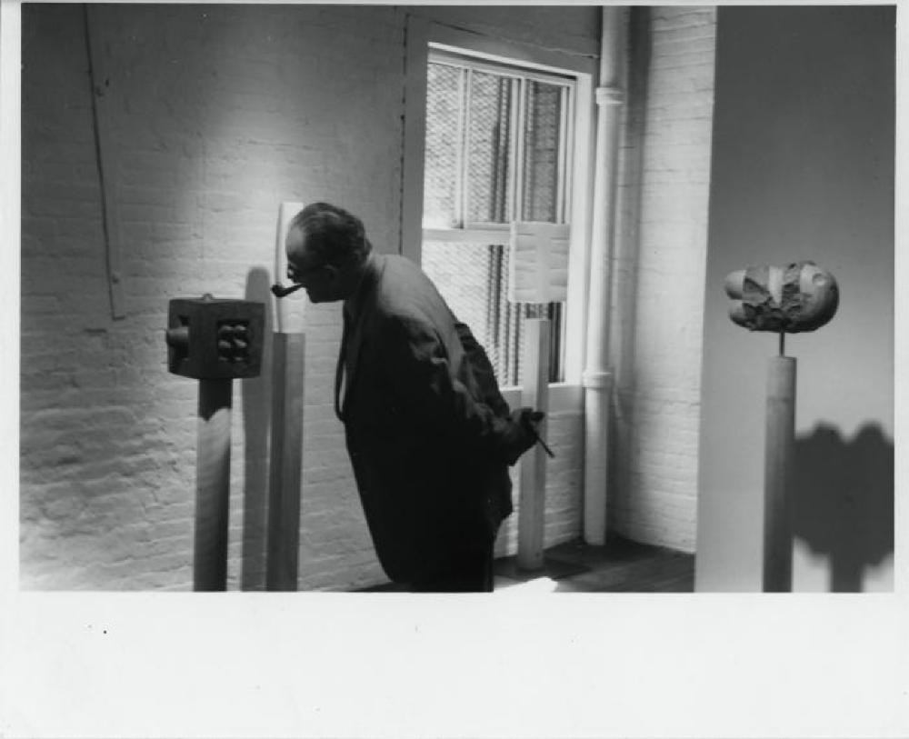 Installation view of "Isamu Noguchi," Stable Gallery, April 29, 1959 - May 30, 1959.