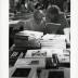 Noguchi signing catalogues at opening reception for Noguchis Imaginary Landscapes, Detroit Institute of Fine Arts, April 10 – June 10 1979 (travel from Walker Art Center).