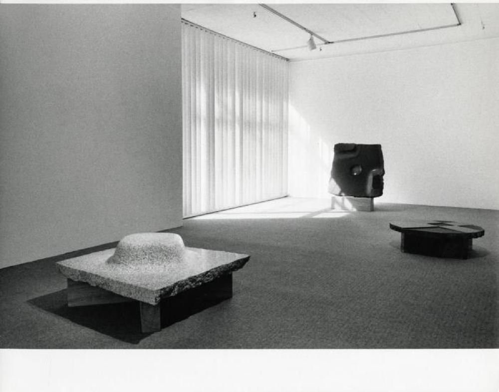 Installation view of "75th Birthday Exhibition, Landscape Tables, 1968 - 79," Andre Emmerich Gallery, February 16, 1980 - March 15, 1980.