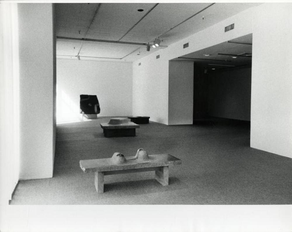 Installation view of "75th Birthday Exhibition, Landscape Tables, 1968 - 79," Andre Emmerich Gallery, February 16, 1980 - March 15, 1980.