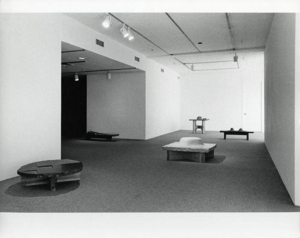 Installation view of "75th Birthday Exhibition, Landscape Tables, 1968 - 79," Andre Emmerich Gallery, February 16, 1980 - March 15, 1980.