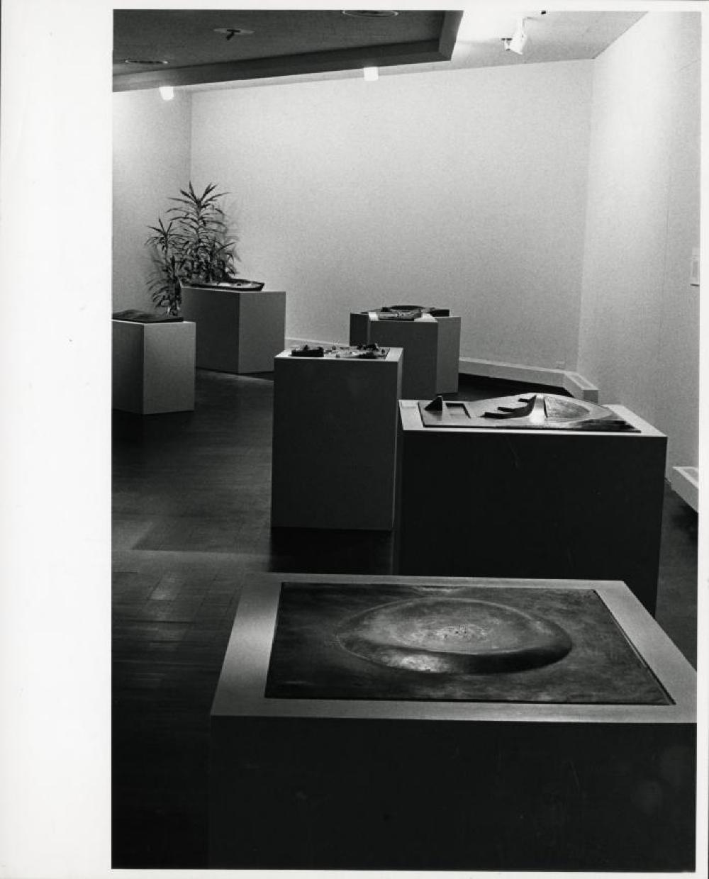 Installation view of "Isamu Noguchi: The Sculpture of Spaces," Whitney Museum of American Art, February 5, 1980 - April 6, 1980.