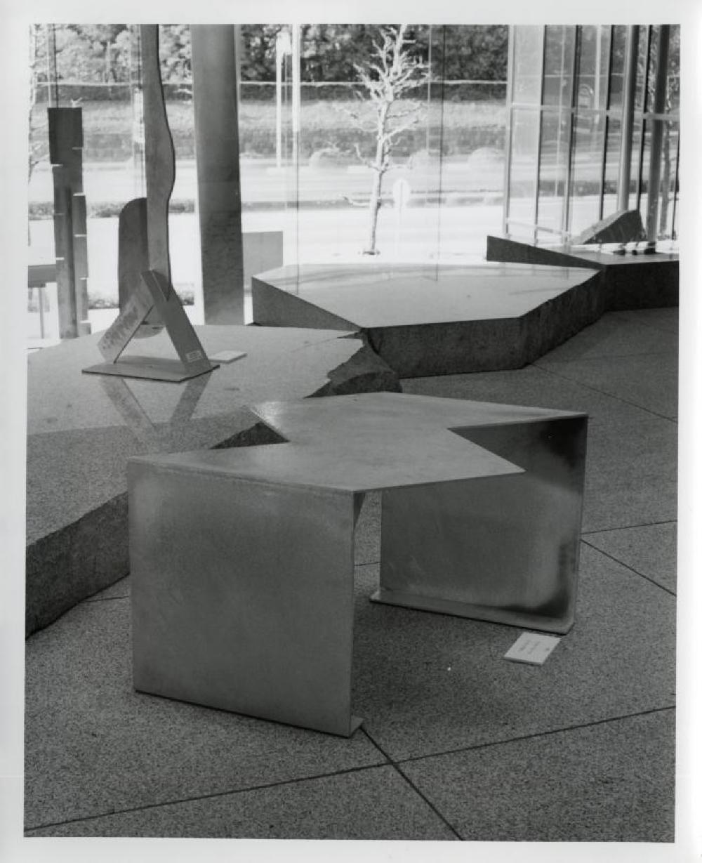 Installation view of "Isamu Noguchi: Steel Sculptures," Sogetsu Plaza (April, 1984)