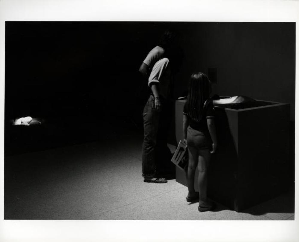 Installation view of "Three Sculptors: Noguchi, Oldenburg, Segal," Walker Art Center, July 12, 1980 - September 1, 1980.