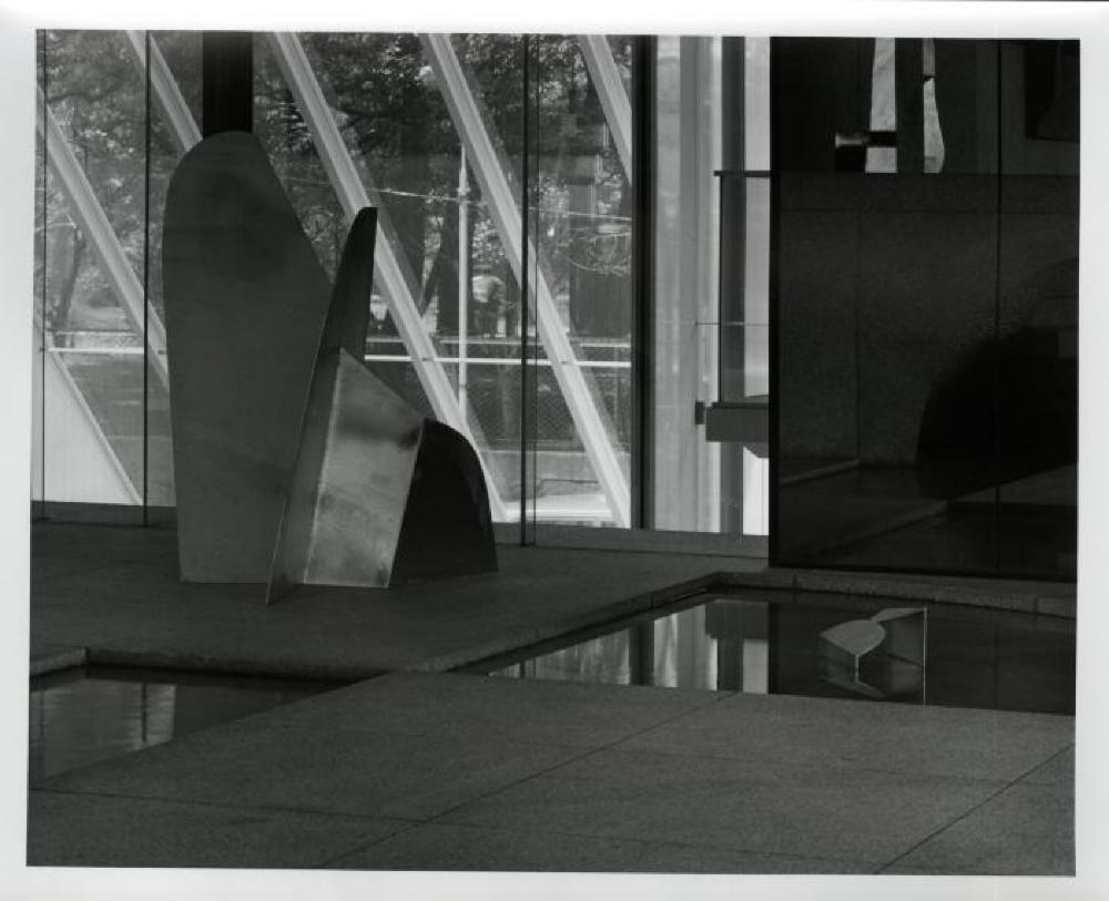 Installation view of "Isamu Noguchi: Steel Sculptures," Sogetsu Plaza (April, 1984)