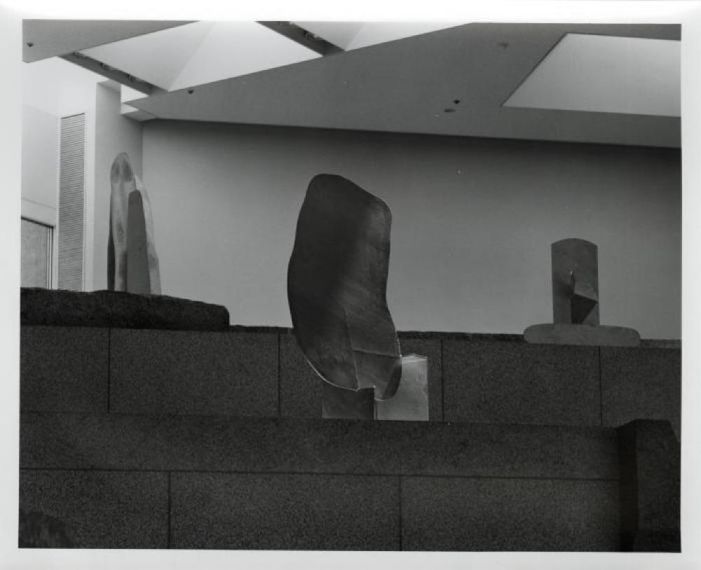 Installation view of "Isamu Noguchi: Steel Sculptures," Sogetsu Plaza (April, 1984)