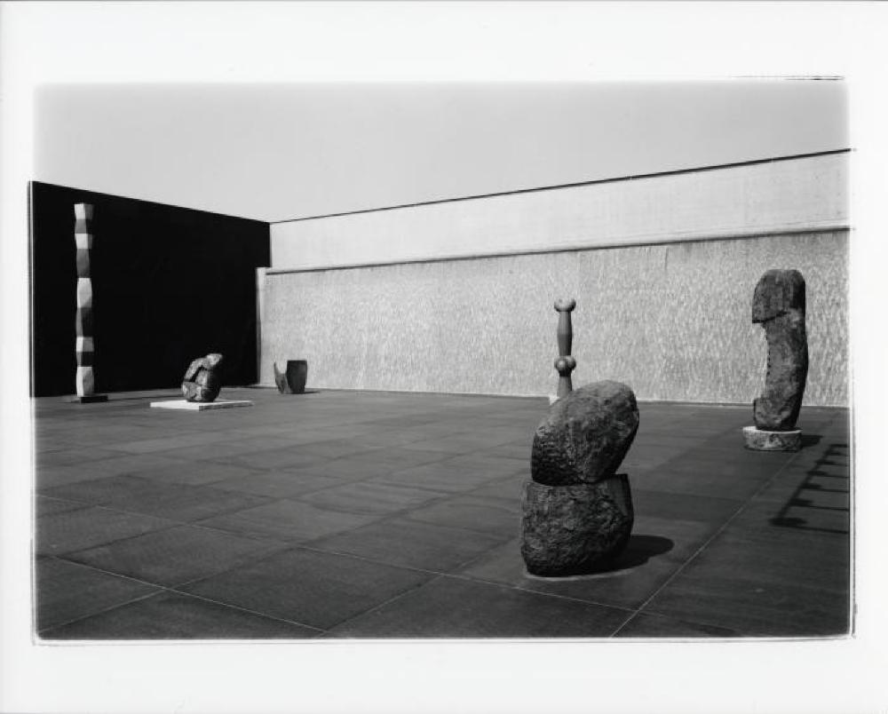 Installation view of "Dear Heartfelt Friend, Isamu Noguchi," Marugame G. Inokuma Museum of Contemporary Art, November 23, 1992 - March 14,1993.