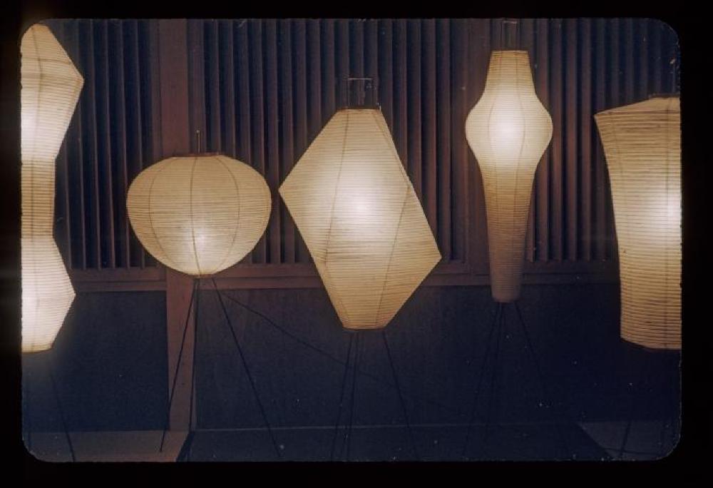 Installation view of "Akari: Lamps by Isamu Noguchi," Chuo Koron Gallery, Japan