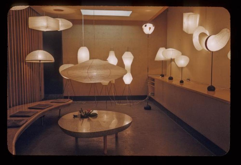 Installation view of "Akari: Lamps by Isamu Noguchi," Chuo Koron Gallery, Japan