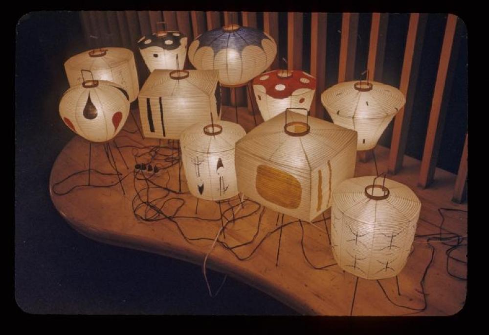 Installation view of "Akari: Lamps by Isamu Noguchi," Chuo Koron Gallery, Japan