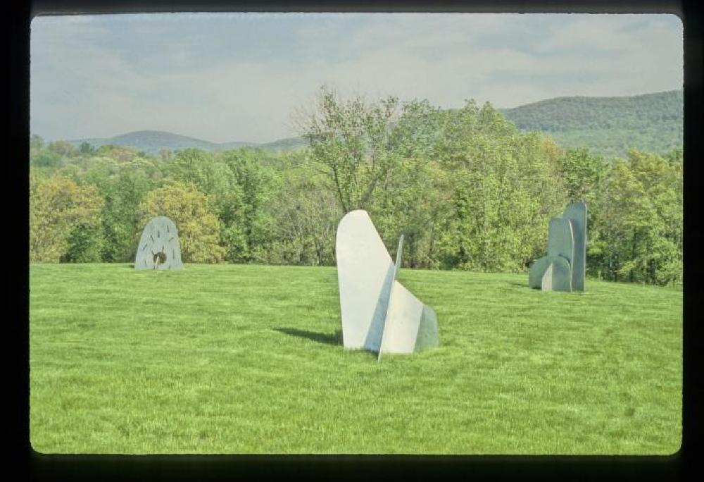 Installation view of "Isamu Noguchi: Gemini G.E.L.," Storm King Art Center, 1984