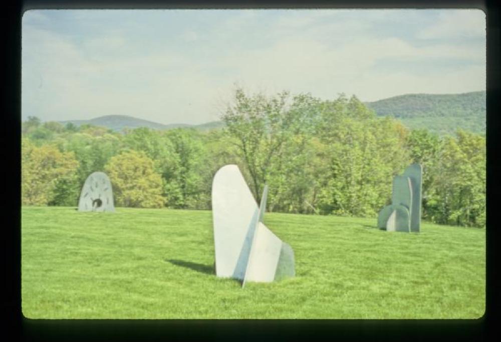 Installation view of "Isamu Noguchi: Gemini G.E.L.," Storm King Art Center, 1984