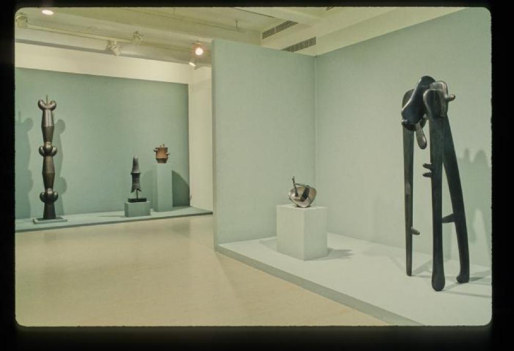 Installation view of "Isamu Noguchi - Bronze & Iron Sculpture," Pace Gallery