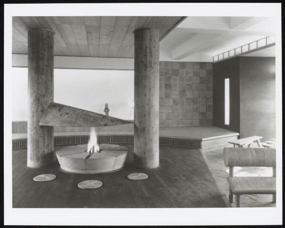 Faculty Room and Garden, Shin Banraisha, Keio University, 1951-52