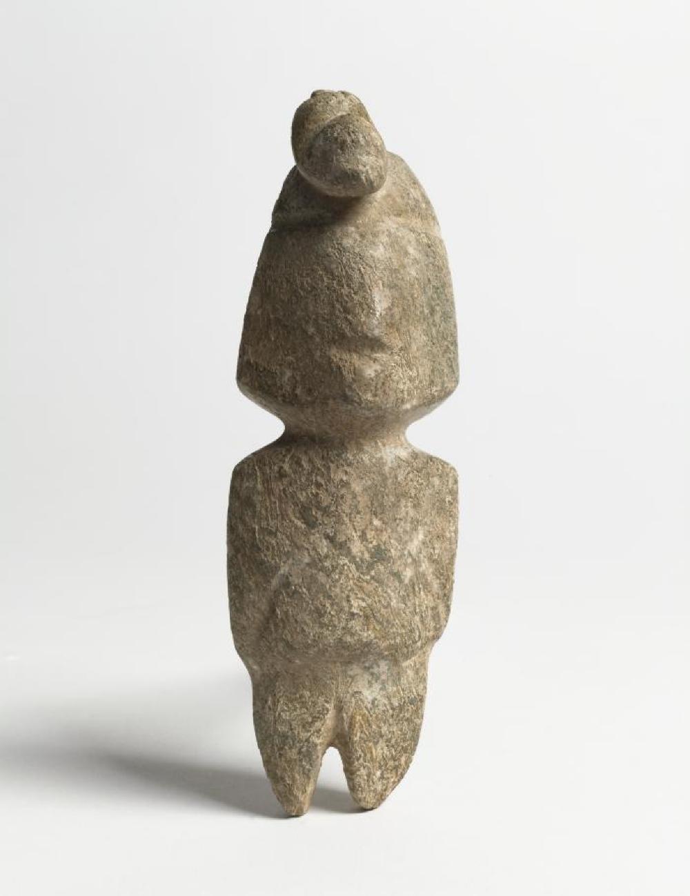 Mezcala (Mexico); Figure; Pre-Columbian, 300—100 BCE; Stone; 1 3/4 x 5 3/4 x 1 7/8 in.; Collection of Isamu Noguchi. (Study Collection; Collectibles, C-Apt-55)