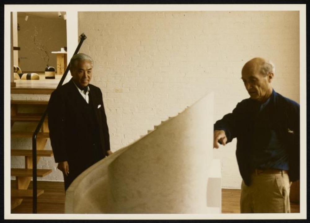 Isamu Noguchi and Seiji Tanaka at INFGM