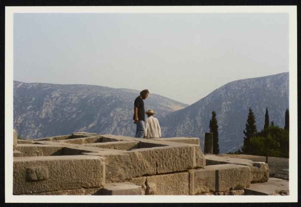 Isamu Noguchi and Nikos Kouroussis in Greece