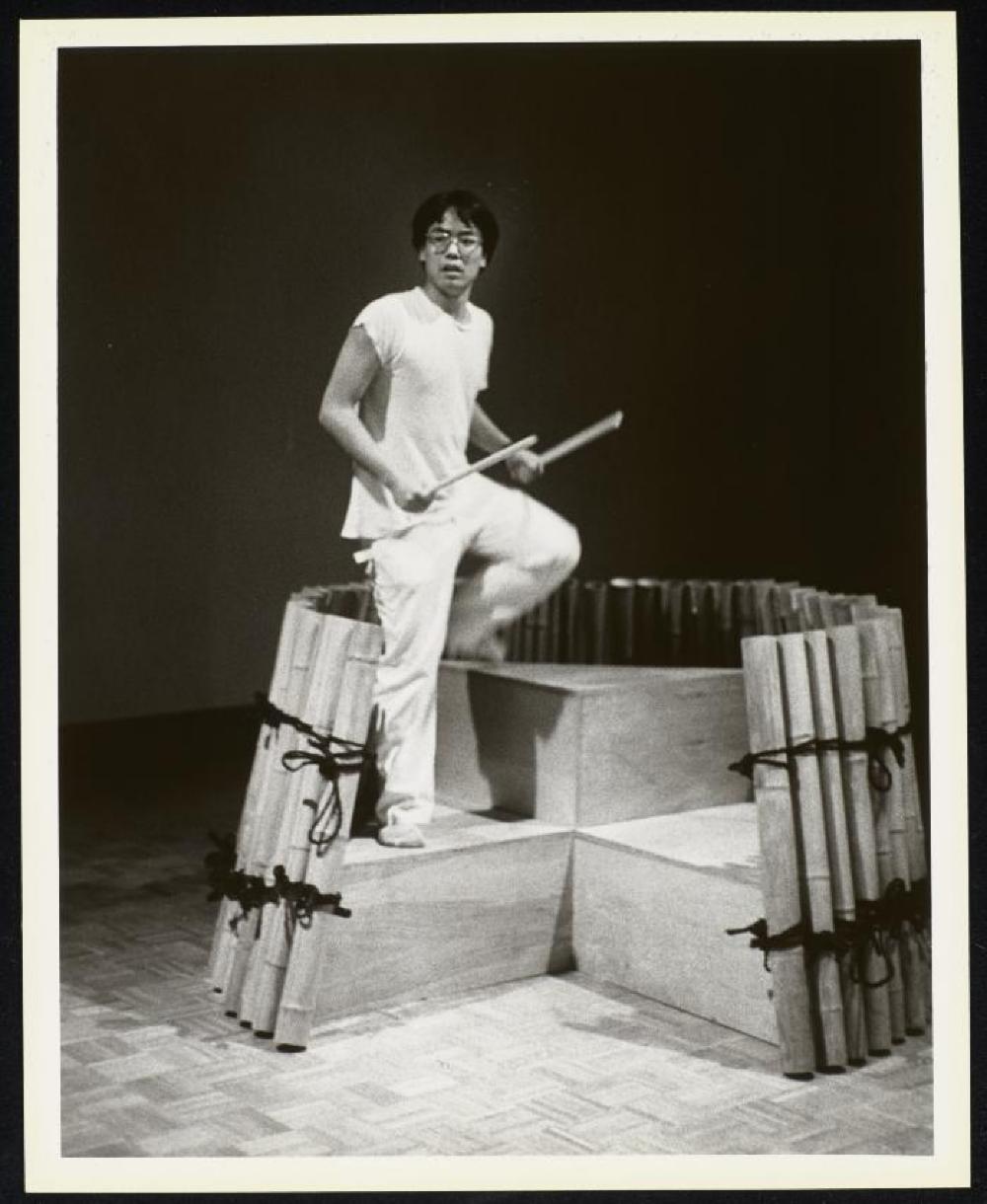 Performance photo from "Noguchi's Imaginary Landscapes," Detroit Institute of Fine Arts 