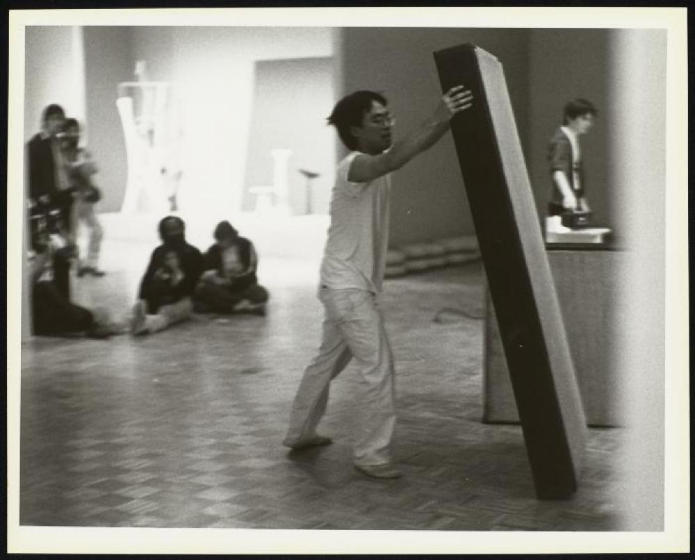 Performance photo from "Noguchi's Imaginary Landscapes," Detroit Institute of Fine Arts 