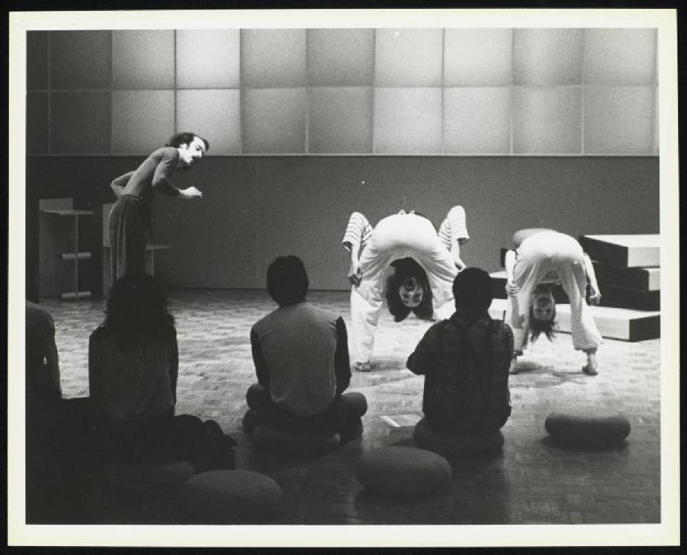 Performance photo from "Noguchi's Imaginary Landscapes," Detroit Institute of Fine Arts 