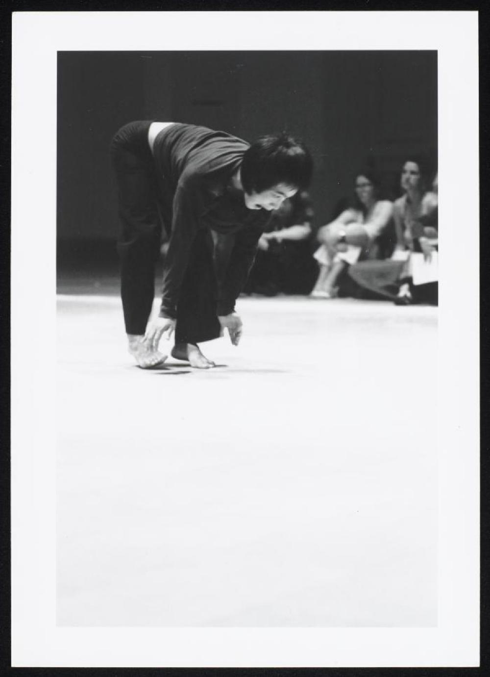 Performance photo from "Noguchi's Imaginary Landscapes," San Francisco Museum of Modern Art (travel from Walker Art Center)