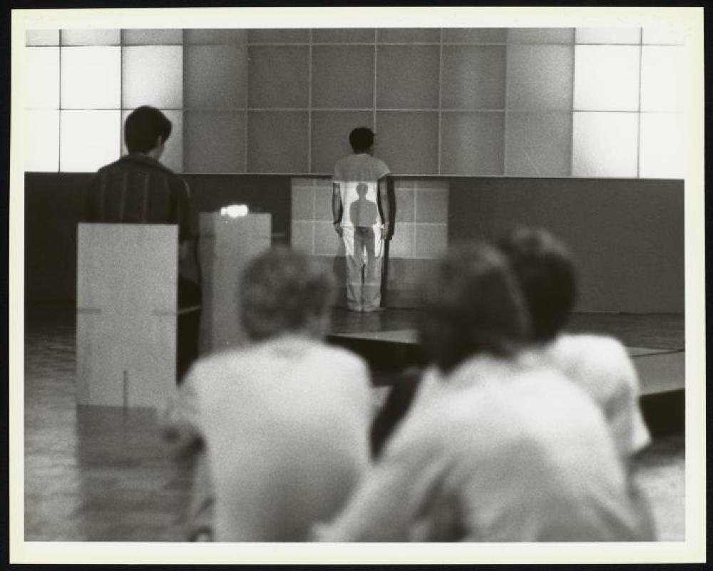 Performance photo from "Noguchi's Imaginary Landscapes," Detroit Institute of Fine Arts 