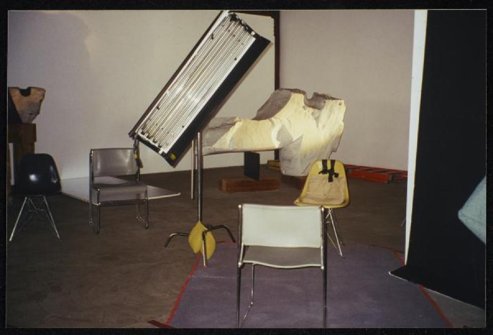 Exhibition image for "Relocated," The Noguchi Museum, April 10, 2001 - October 31, 2001.