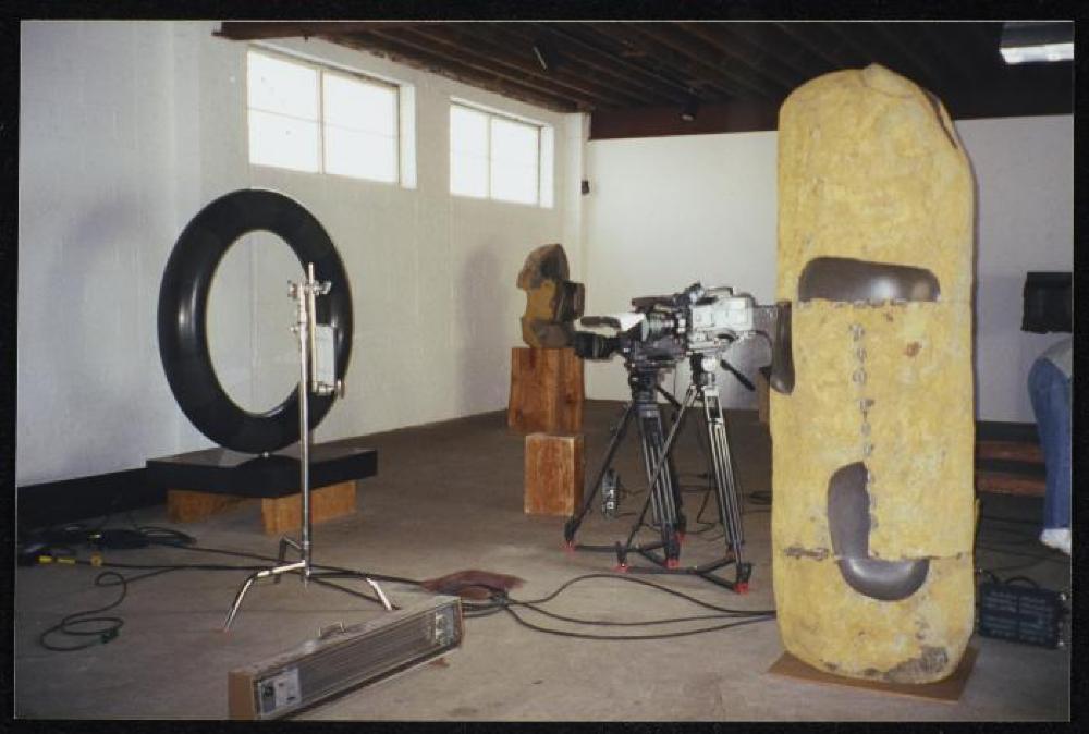 Exhibition image for "Relocated," The Noguchi Museum, April 10, 2001 - October 31, 2001.