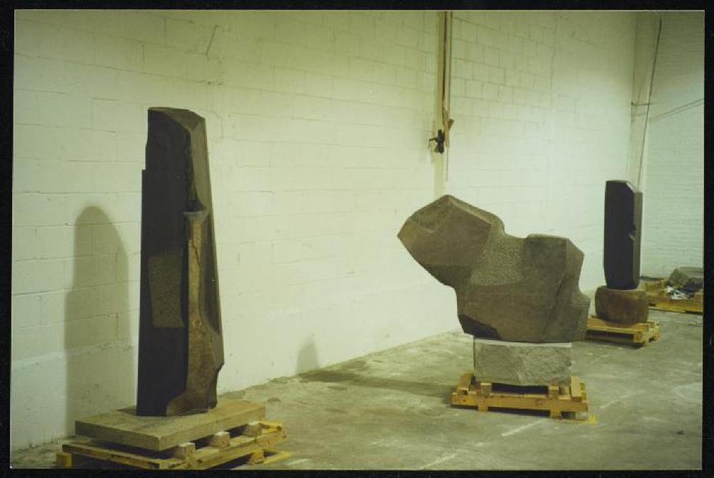 Exhibition image for "Relocated," The Noguchi Museum, April 10, 2001 - October 31, 2001.