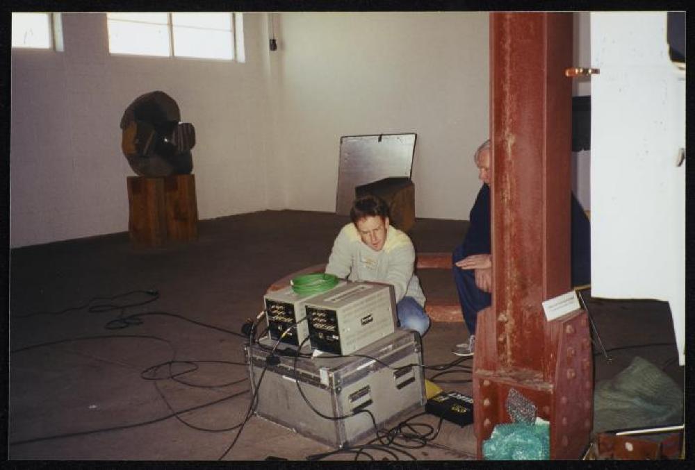 Exhibition image for "Relocated," The Noguchi Museum, April 10, 2001 - October 31, 2001.