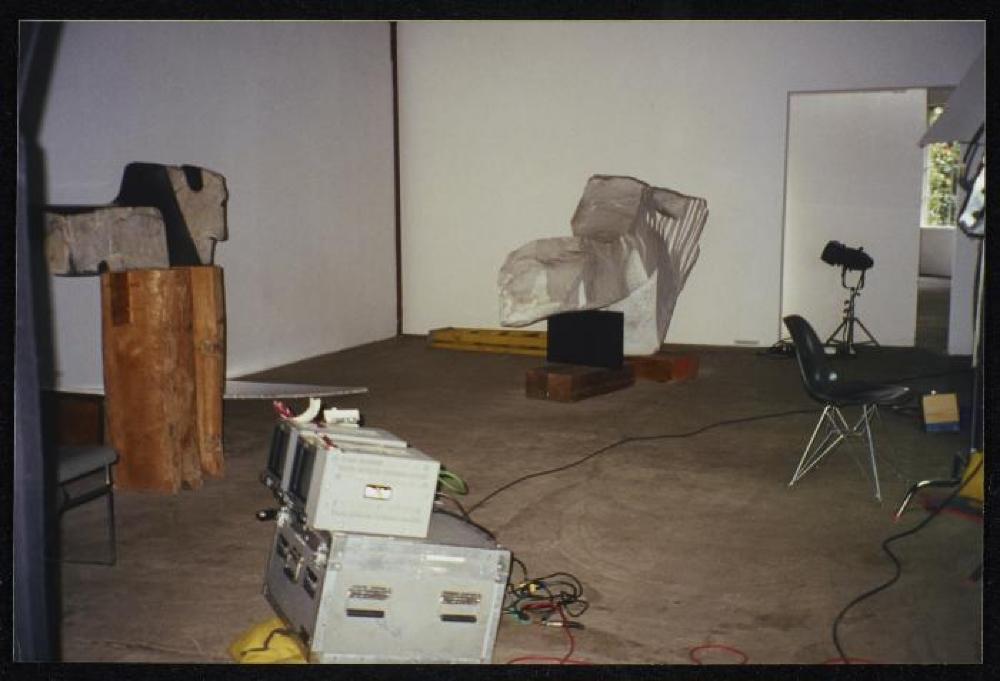 Exhibition image for "Relocated," The Noguchi Museum, April 10, 2001 - October 31, 2001.